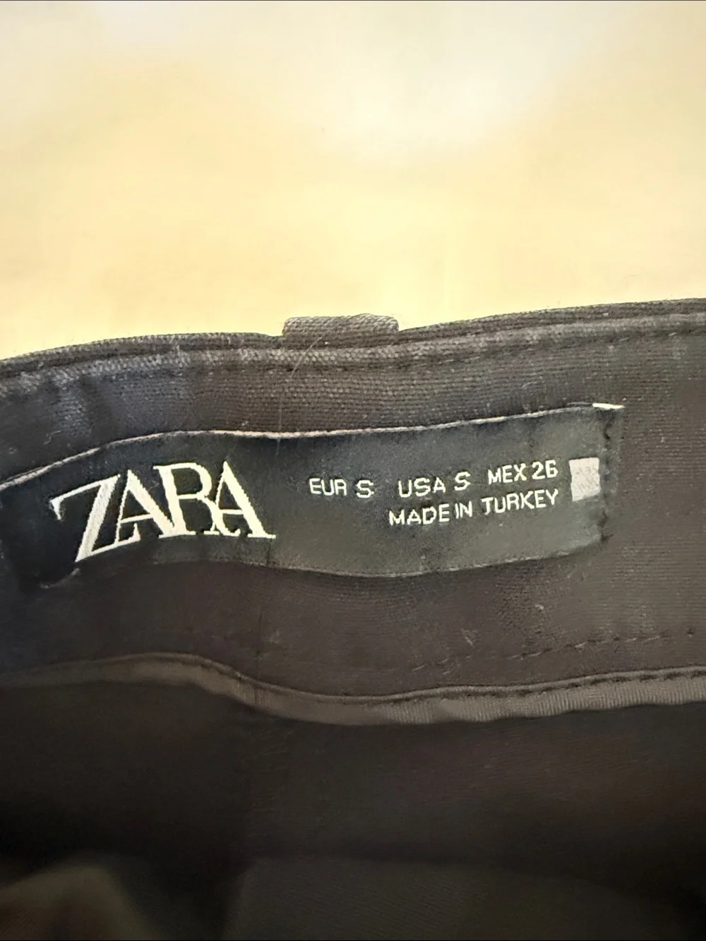 Zara Black High-Rise Button-Front Skort